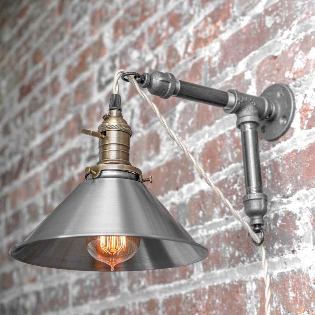 Industrial Style Sconce Pendant Lamp Metal Shade Edison Bulb Wall Light Model No. 6088 Etsy Australia
