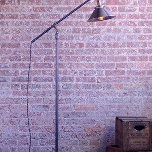 Standing Reading Lamp Industrial Floor Lamp Edison Floor Lamp Industrial Furniture Iron Pipe Model No. 1143 image 3