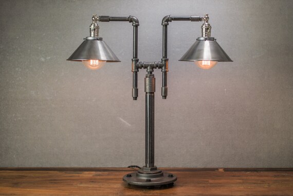 edison bulb,college,dorm,desk,table Retro Industrial Pipe Lamp steampunk style