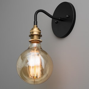 Industrial Sconce - Bare bulb Light - Rustic Lighting - Wall Sconce - Steampunk Lighting - Model No. 8064