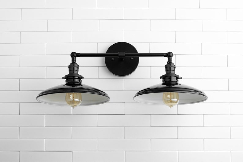 Vanity Lighting Steampunk Wall Lamp Farmhouse Black Light Fixture Mount Bathroom