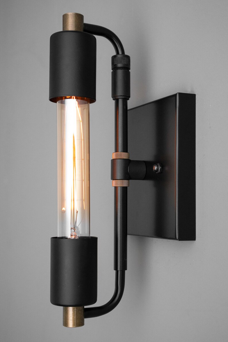 Industrial Lighting Wall Sconce Tubular Edison Bulb Etsy