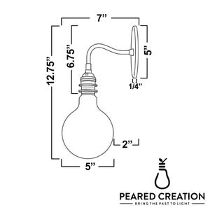 Industrial Sconce - Bare bulb Light - Rustic Lighting - Wall Sconce - Steampunk Lighting - Model No. 8065 Bild 9