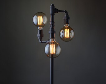 Edison Bulb Floor Lamp - Industrial Furniture - Standing Light - Filament Bulb - Bare Bulb Floor Light - Tree Lamp - Model No. 8791