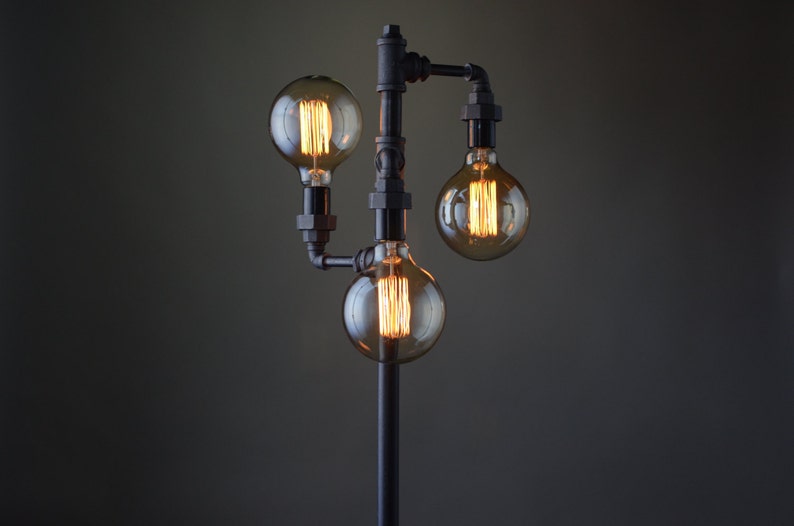 Edison Bulb Floor Lamp Industrial Furniture Standing Light Image 0
