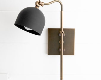 Bedside Lighting - Industrial Sconce - Plug-in Light - Industrial Lighting - Loft Lighting - Brick Wall Lighting - Model No. 5025