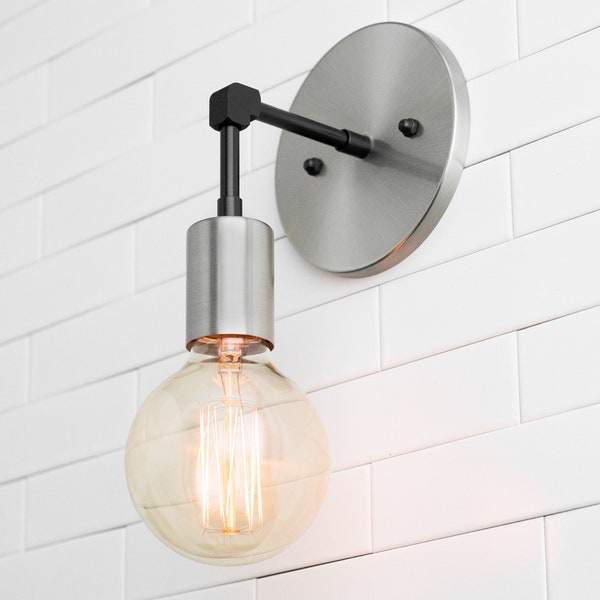 Minimalist Wall Sconce- Wall Light - Industrial Sconce - Edison Bulb - Industrial Light - Model No. 9602