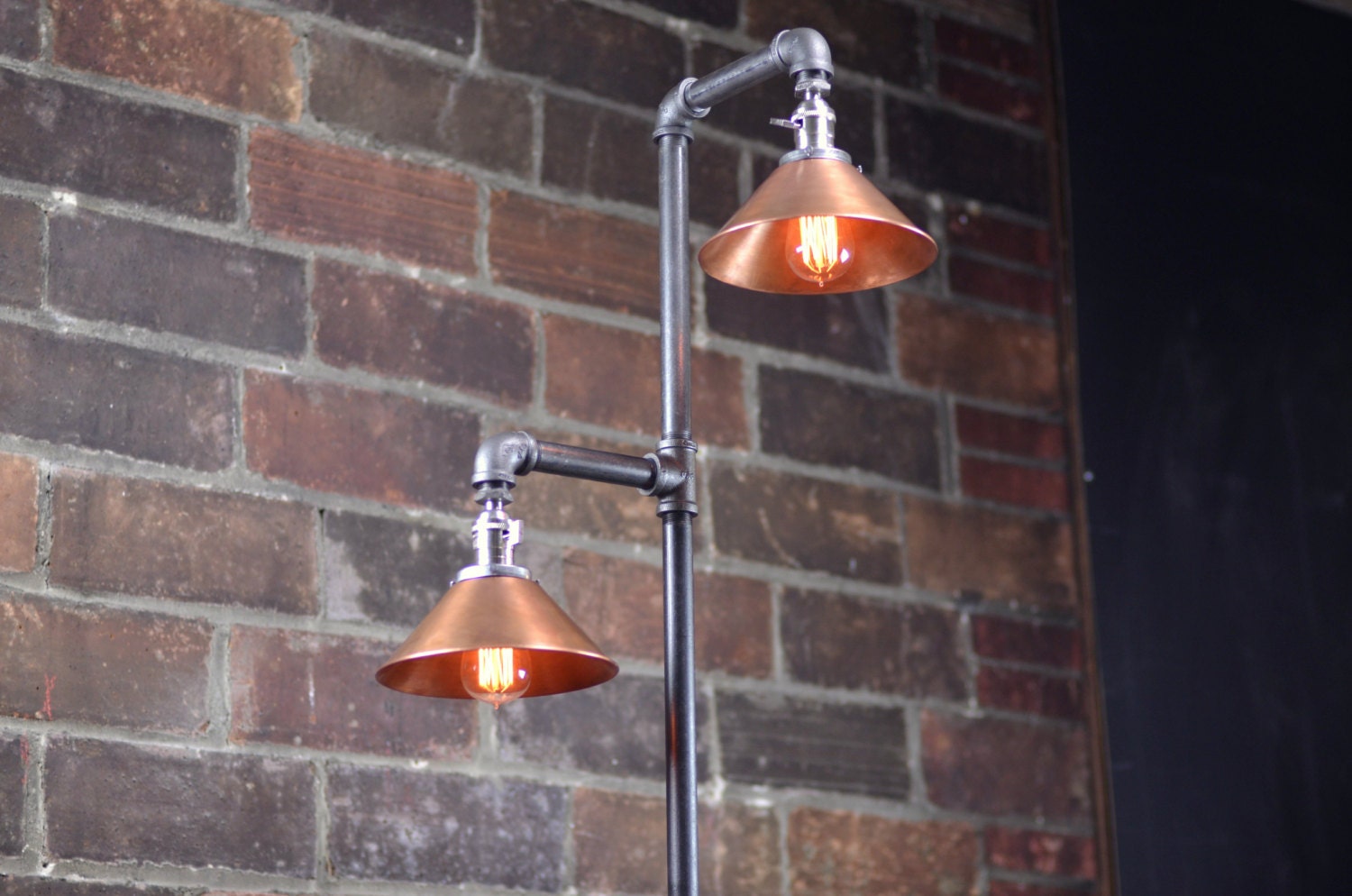 Copper industrial floor lamp deals