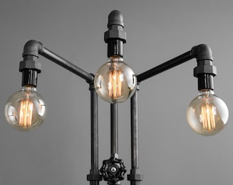 Adjustable Floor Lamp - Industrial Furniture - Multiple Edison Bulbs - Sofa Lamp - Model No. 9630