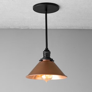 Copper Lighting - 8 Inch Shade - Pendant Lighting - Hanging Lamp - Kitchen Lighting - Island Light - Light Fixture - Model No. 8735