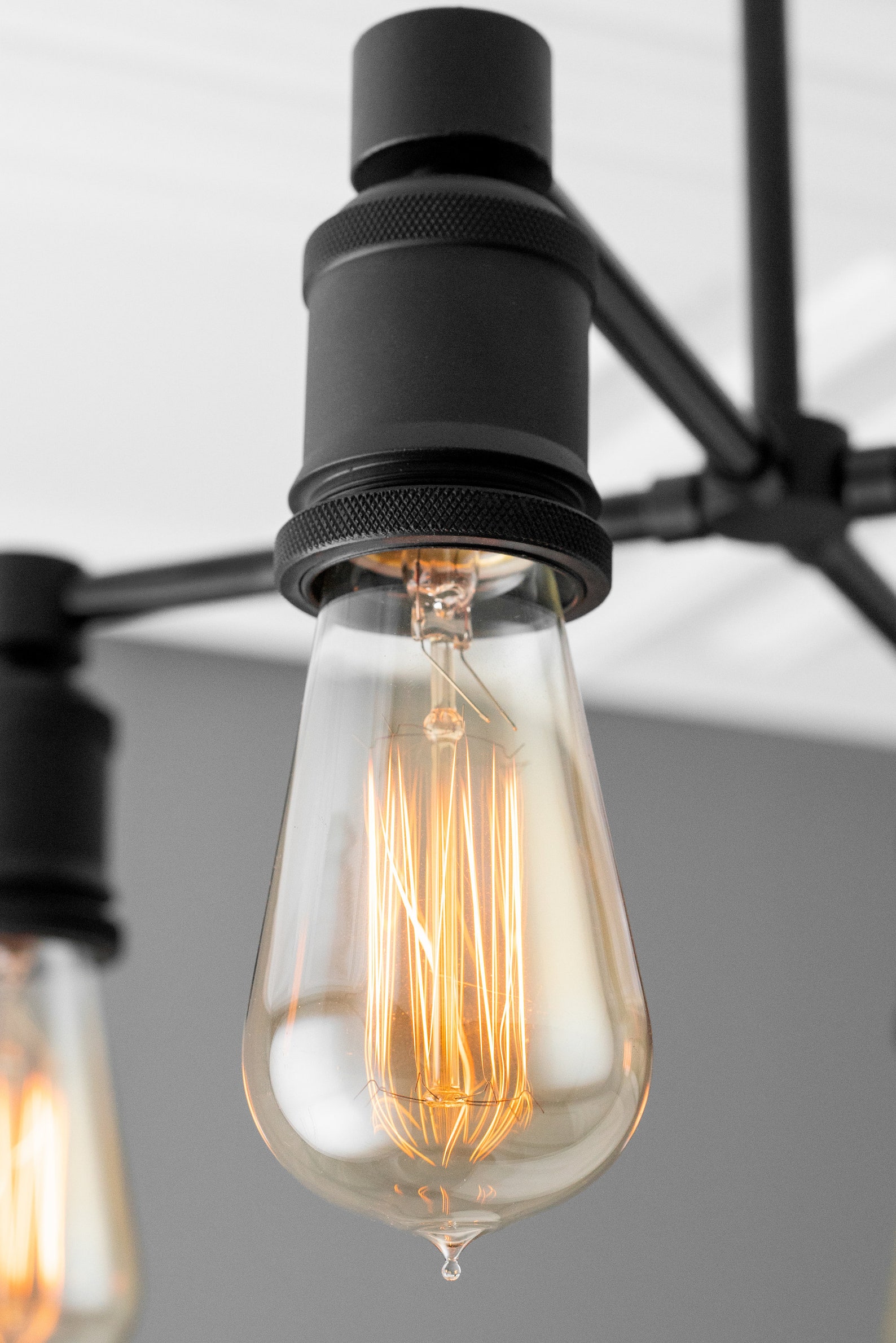 Four Bulb Chandelier Edison Chandelier Industrial Light Etsy