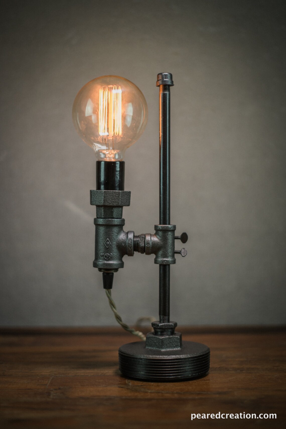 Minimalist Lamp Industrial Desk Lamp Edison Bulb Light Etsy