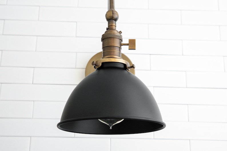 Matte Black Sconce Articulating Wall Light Unique Lighting Black Light Fixture Model No. 2560 image 6