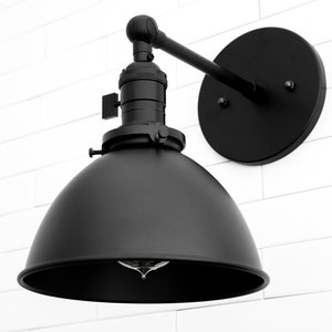 Matte Black Sconce Black Shade Light Fixture Industrial Light Farmhouse Lighting Model No. 4681 image 2