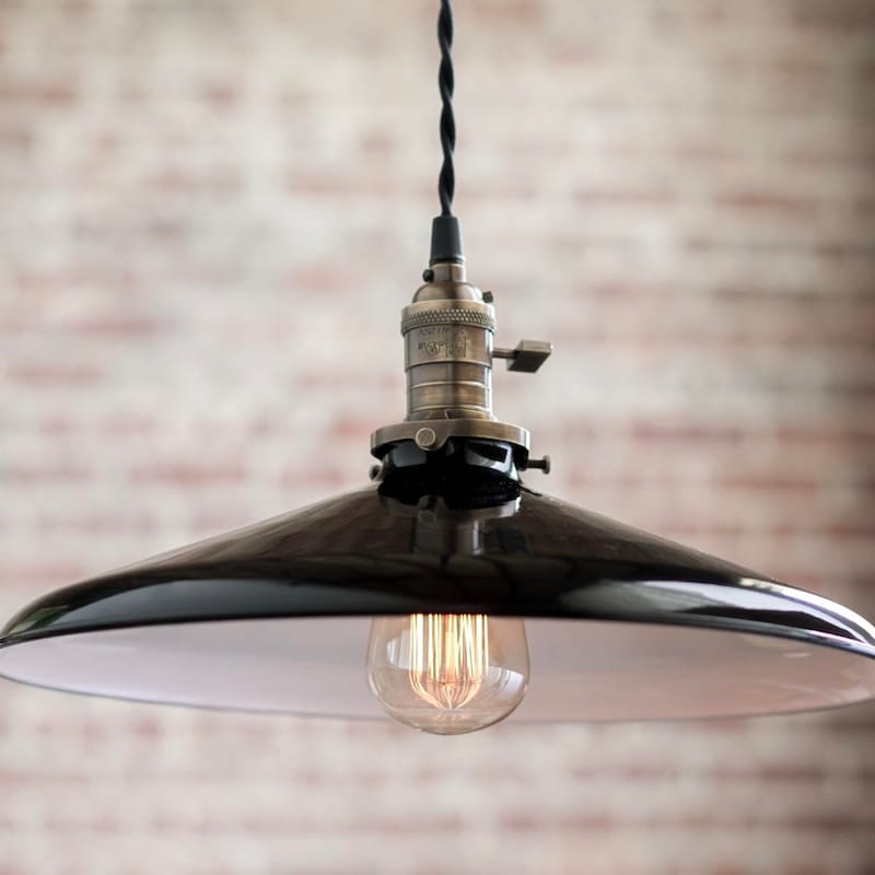 View of Metal Pendant Shade - Etsy