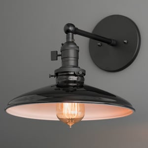 Black Shade Wall Sconce Bedside Light Industrial Lighting Bathroom Sconce Light Fixture Model No. 2911 zdjęcie 1