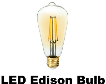 7 Watt -  600 Lumens - LED Edison Bulb - 2200 Kelvin