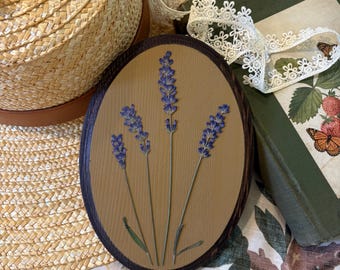 Handmade Personalized Picture Frame, Pressed Lavender Frame, Cottagecore Decor, Botanical Wall Decor, Lavender Floral Wall Art, Flower Gifts