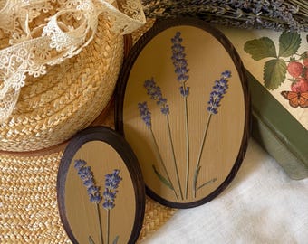 Handmade Personalized Picture Frame, Pressed Lavender Frame, Cottagecore Decor, Fall Decor, Lavender Floral Wall Art, Flower Gifts