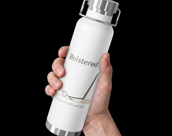 Restorative Yoga Insulated Water Bottle, Legs Up the Wall, Menopause Gift, Tea Lover Travel Flask, Be Gentle With Yourself