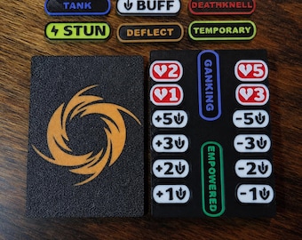 Riftbound TCG Tokens, Might, Damage, 3D Printed Status Markers with compact Magnetic Case. Select your tokens