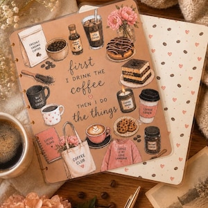 Coffee Club Classic Discbound Planner Cover