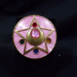 Replica Sailor Girl Pink Star Transformation Cosplay Brooch with pin