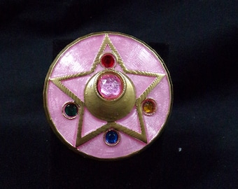 Replica Sailor Girl Pink Star Transformation Cosplay Brooch with pin