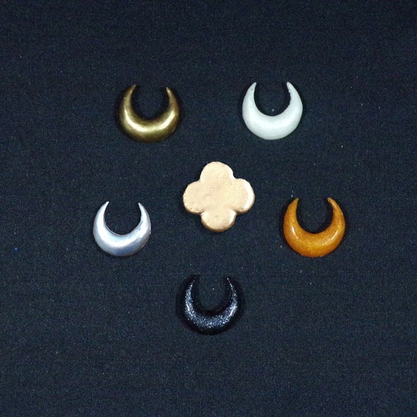 Crescent moon or flower forehead gem ornament - choice of one - resin cosplay