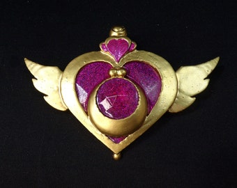 Deluxe Replica manga Crisis compact Moon girl Cosplay Brooch with pin