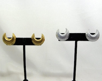 Moon shaped cosplay earrings -  Moon girl gold or Starlight silver cosplay