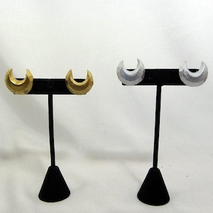 Moon shaped cosplay earrings -  Moon girl gold or Starlight silver cosplay