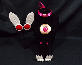 Chibimoon Prism Compact cosplay accessory set with hair feathers