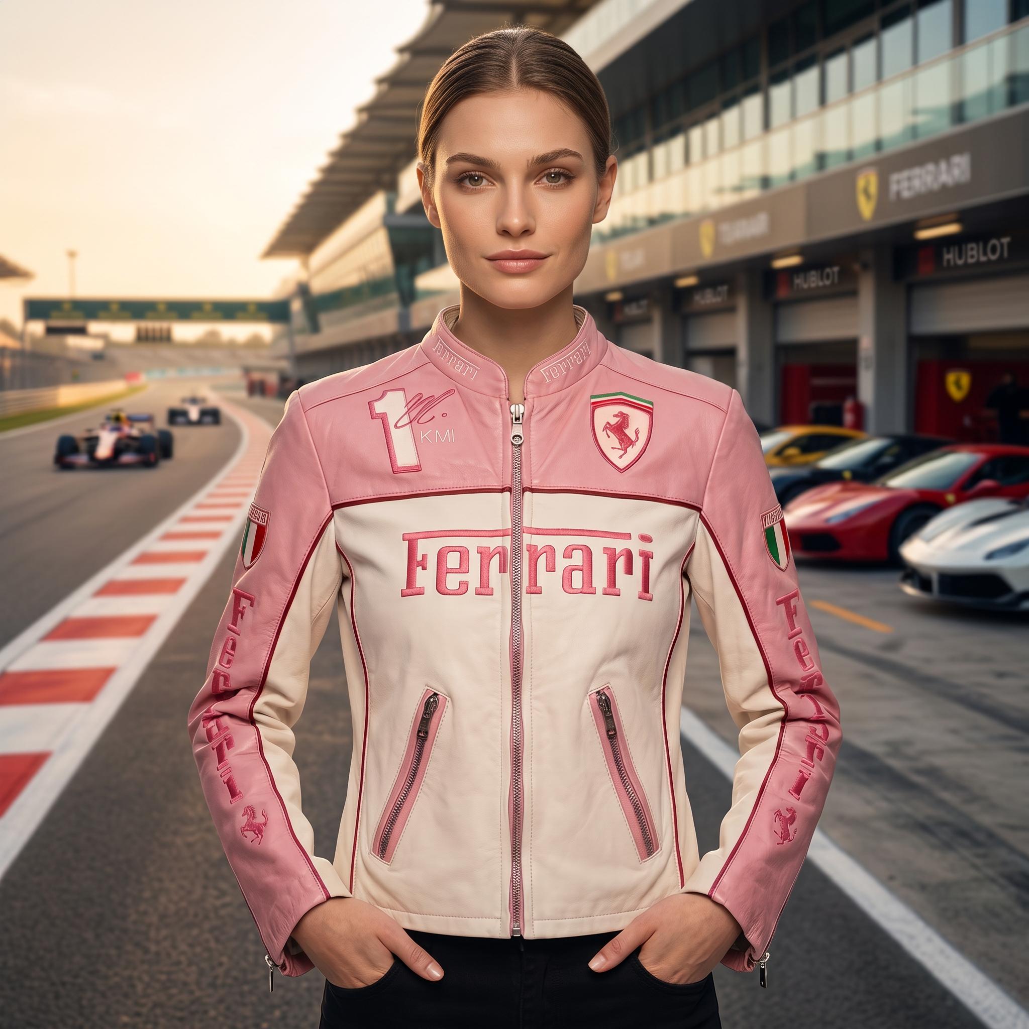 Ferrari フェラーリ レザージャケット 未使用 M ピンク×ホワイト Ferrari jacket pink - Etsy 日本
