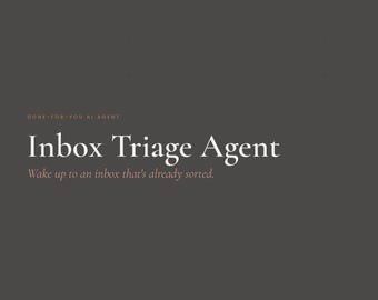 AI Inbox Triage Agent Build Kit, Email Automation Guide (Instant Download)