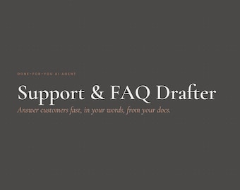 FAQ sur l'assistance IA, kit de création de rédacteurs, automatisation du service client (téléchargement instantané)
