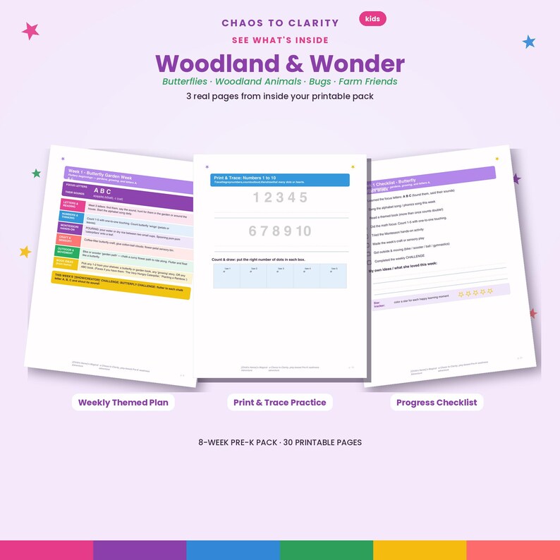 Woodland Pre-K Learning Bundle, 8-Week Nature Curriculum (Digital Download) image 2