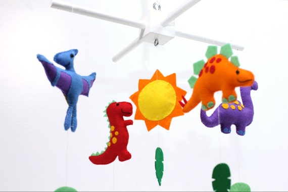 Felt Baby Crib Mobile Pattern Diy Dinosaur Mobile Sewing Pdf Etsy