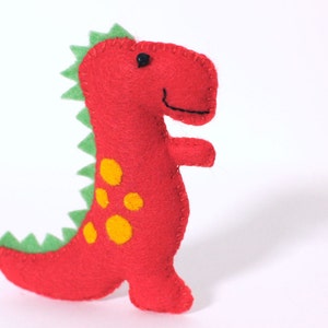Patron de couture à la main en peluche en feutre PDF. Instructions complètes pour fabriquer Chomp le dinosaure T-Rex. Téléchargement instantané.
