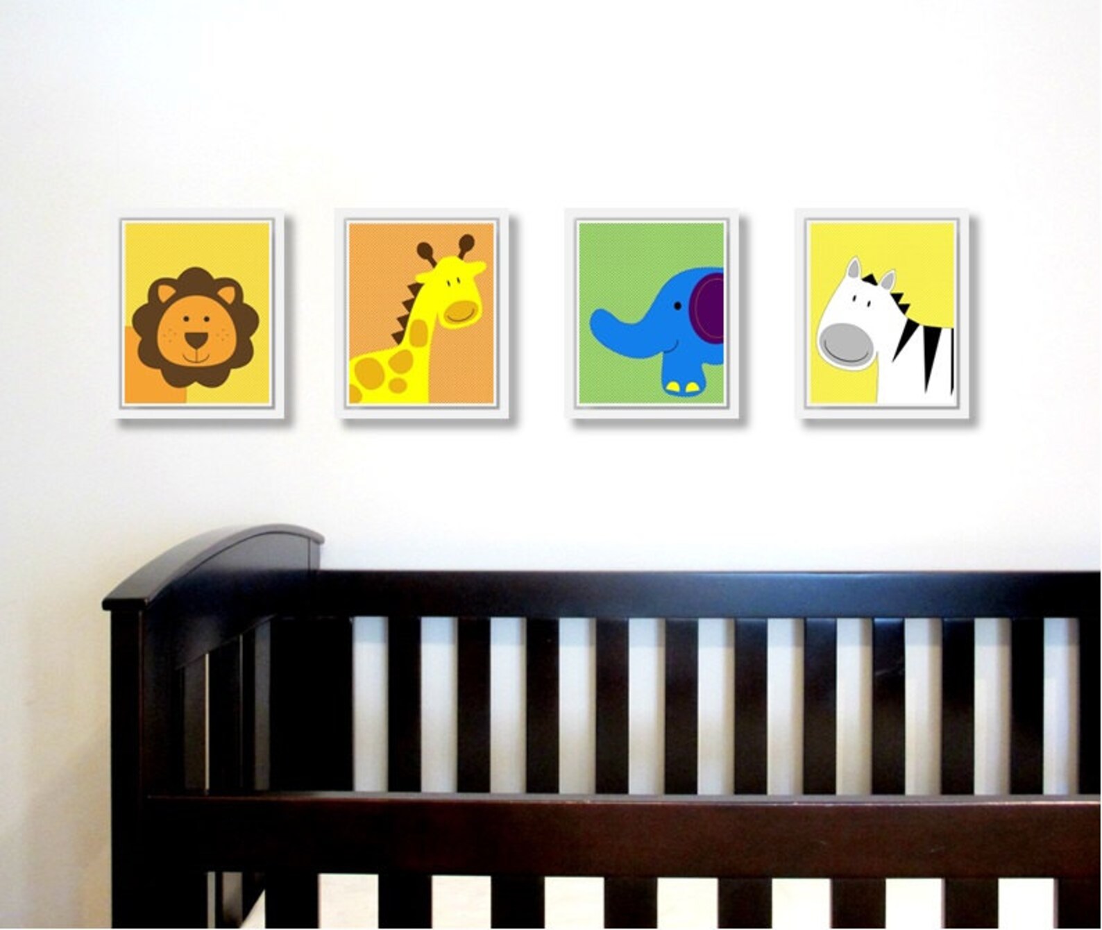 Jungle Safari Animal Prints. Set of Four 8x10 Printable Nursery Art PDF ...