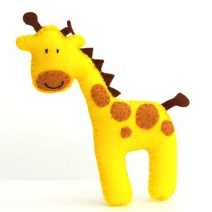 Felt Plushie Safari Collection Handsewing Pattern PDF. INSTANT instructions to make lion, zebra, giraffe and elephant plushies. image 2