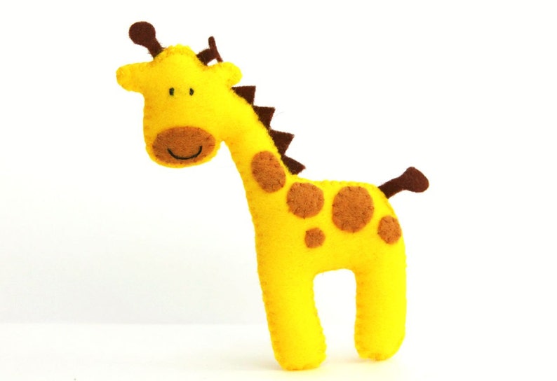 Felt Plushie Safari Collection Handsewing Pattern PDF. INSTANT instructions to make lion, zebra, giraffe and elephant plushies. image 2