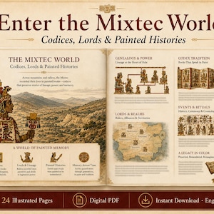 Mixtec History Illustrated Guide PDF | Ancient Codices, Royal Bloodlines & the Lost Kingdoms of Oaxaca | Digital Download