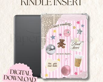 Cozy Pink Kindle Insert | Clear Case Decor (Digital Download)