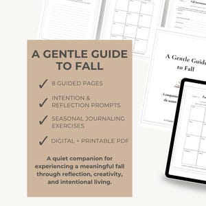 Begeleid dagboek voor de herfst | Reflectiedagboek voor de seizoenen | Vragen voor intenties | Printbare PDF | GoodNotes