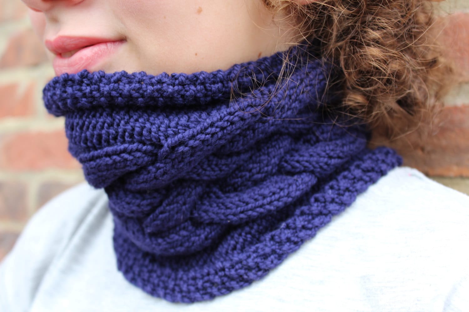 KNITTING PATTERN Cable Cowl Pattern Double Dutch Ideal for Etsy