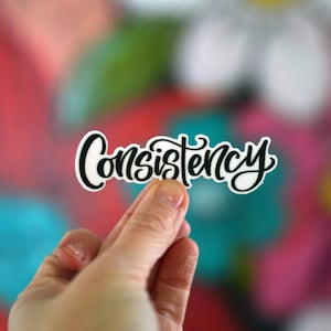 COERENZA - Parola di potere, Posta felice, Parola dell'anno, Motivazionale, Ispiratrice, Adesivo impermeabile
