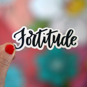 FORTITUDE - Machtwort, Happy Mail, Wort des Jahres, motivierend, inspirierend, wasserdichter Aufkleber