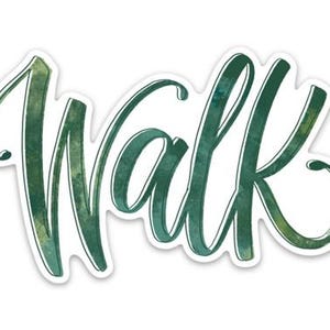 WALK - Parola di potere, Posta felice, Parola dell'anno, Motivazionale, Ispiratrice, Adesivo impermeabile