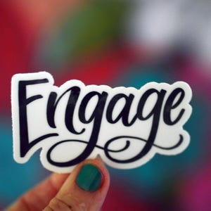 ENGAGE - Parola di potere, Posta felice, Parola dell'anno, Motivazionale, Ispirazionale, Adesivo impermeabile